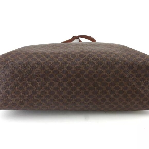 CELINE Tote Bag Macadam Beige PVC x Leather Authentic USED - Picture 5 of 10